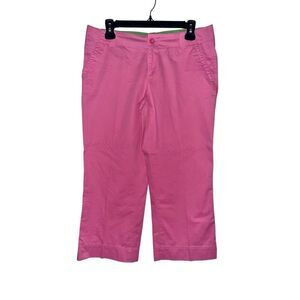 Lilly Pulitzer pink palm beach fit capri pants 8